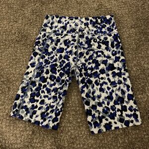 Leopard print biker shorts